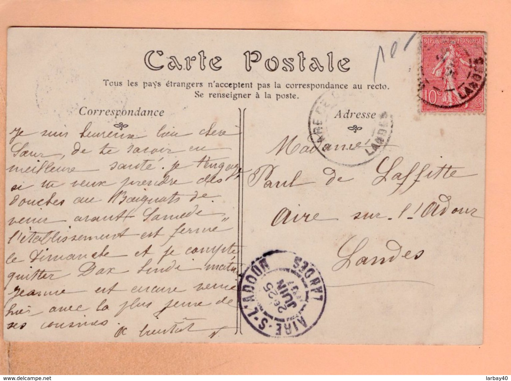 Cpa Cartes Postales Ancienne - Dax Pont Du Chemin De Fer 22 Train - Dax