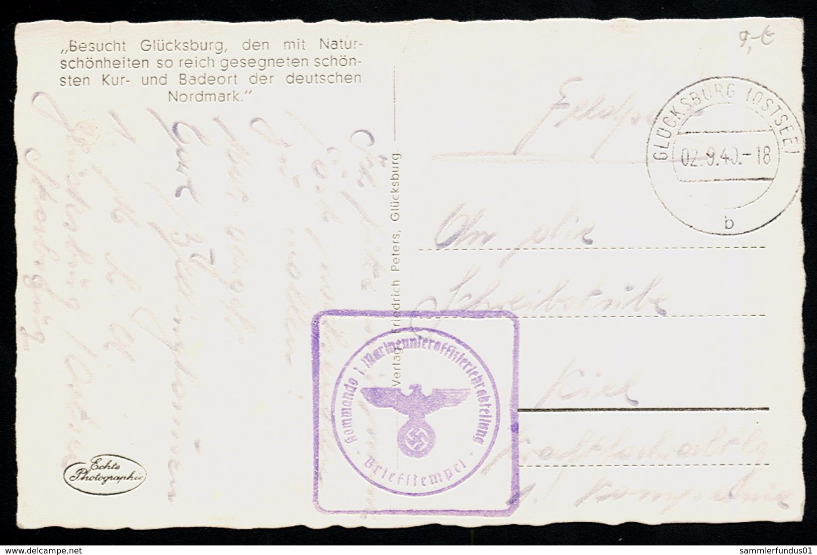 AK/CP  Glücksburg  Am Mühlenbach  Gel./circ.  1940    Erh./Cond.  1-    Nr. 00108 - Glücksburg