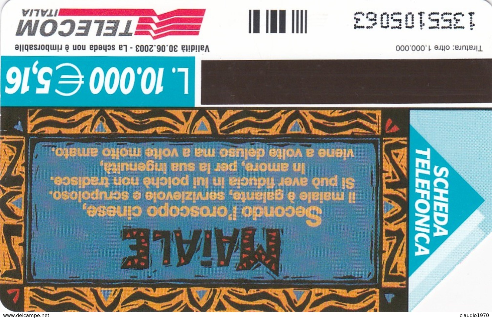 LOTTO DI 7 SCHEDE TELEFONICA  TELECOM - TEMATICA - ANIMALI - 4 DI  LIRE. 5,000 - E 3 DA LIRE.10.000