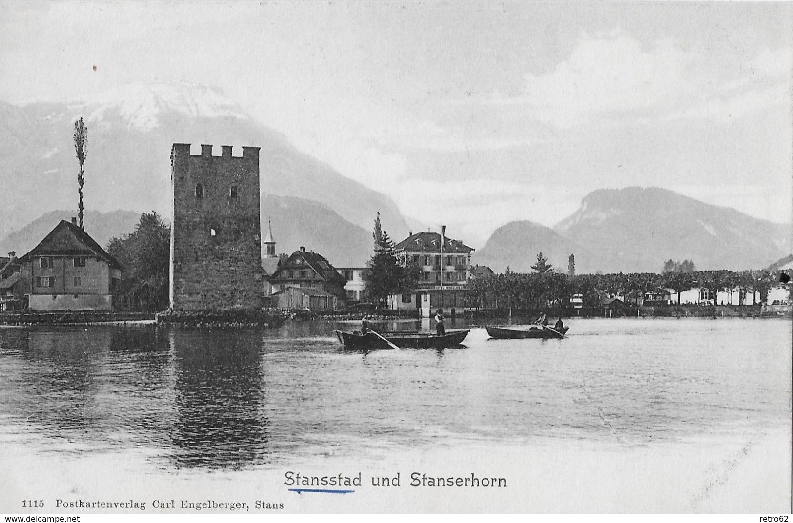 STANSSTAD - Schnitzturm Mit Dem Stanserhorn, Ca.1900 - Stans