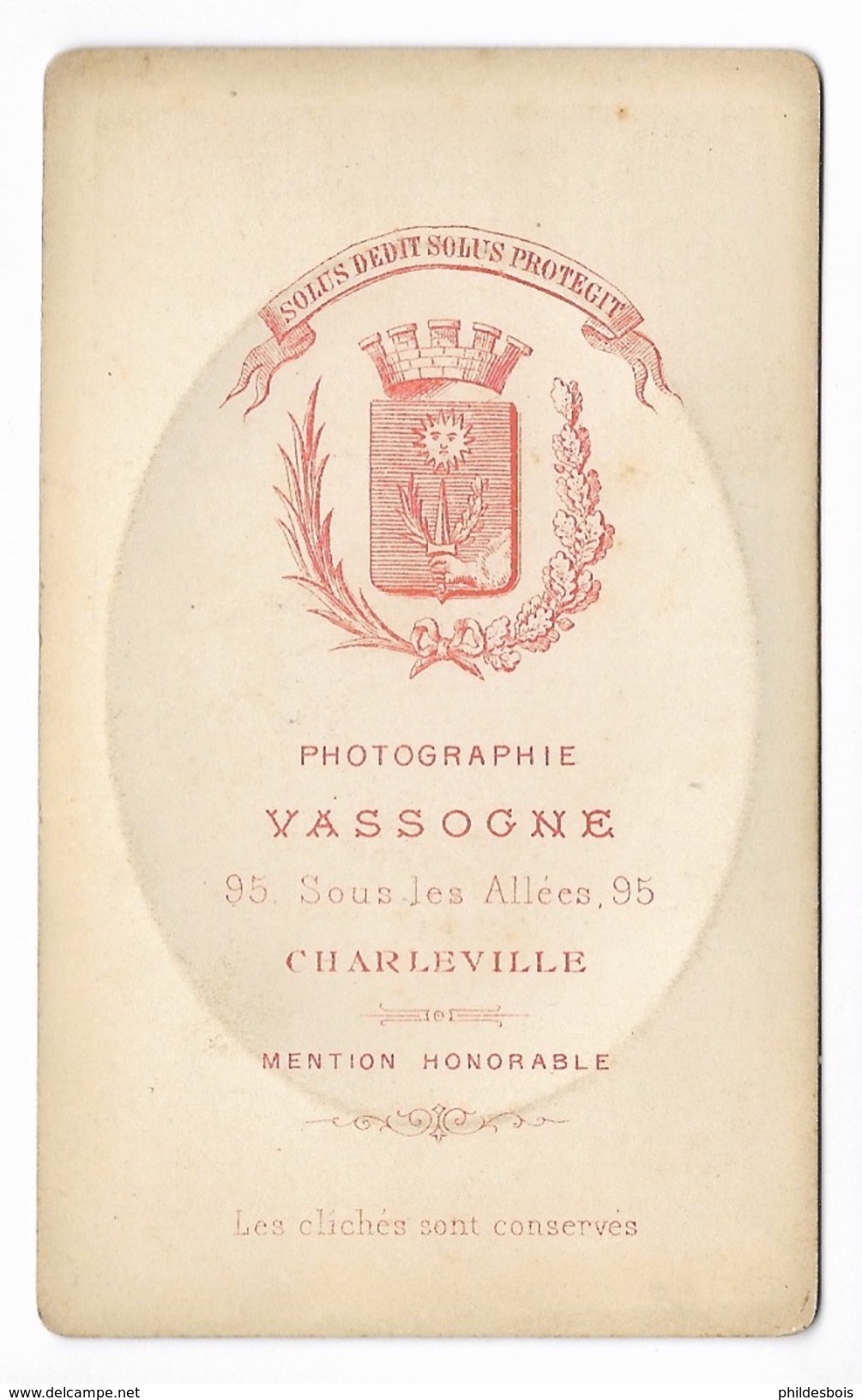 PHOTO CDV MILITAIRE  19e Siècle EPOQUE EMPIRE Photographie VASSOGNE - Anciennes (Av. 1900)