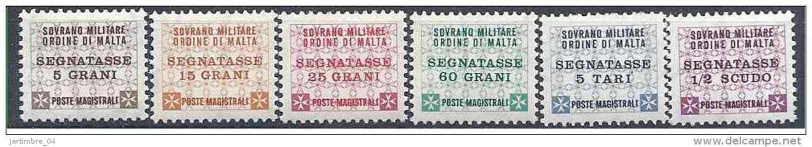 1989 ORDRE MALTE Taxe 17-22** Taxe - Sovrano Militare Ordine Di Malta