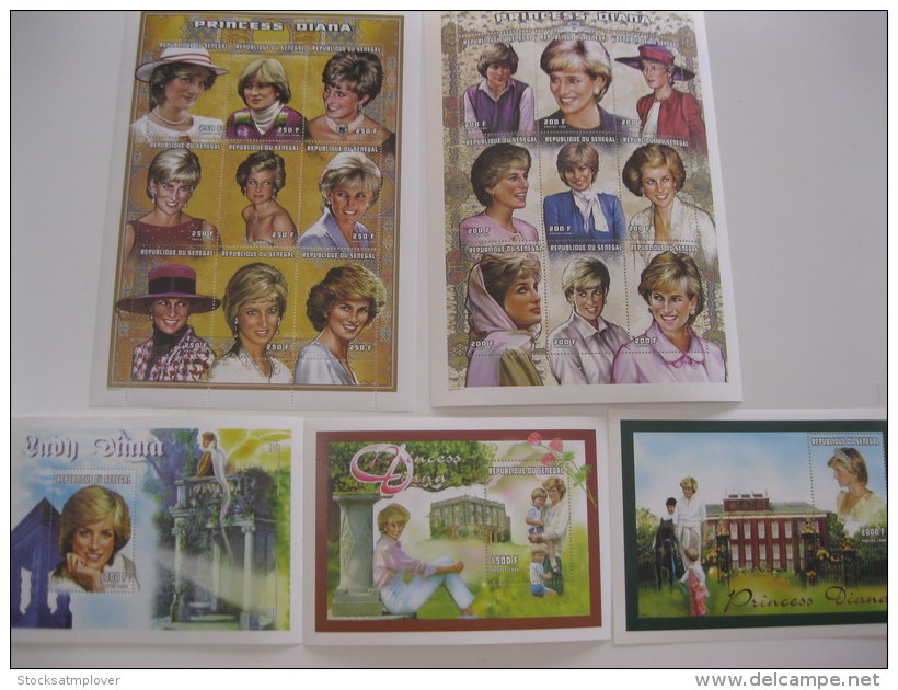 Senegal-1998-famous People-lady Diana-MI.1531-49,bl.77-79 - Senegal (1960-...)