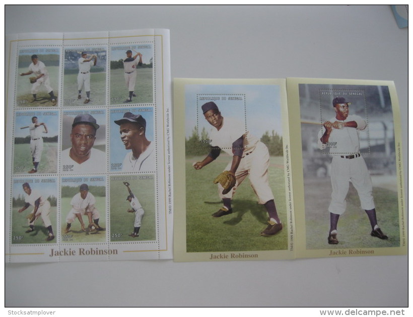 Senegal-1999-sports-baseball-Jackie Robinson - Senegal (1960-...)