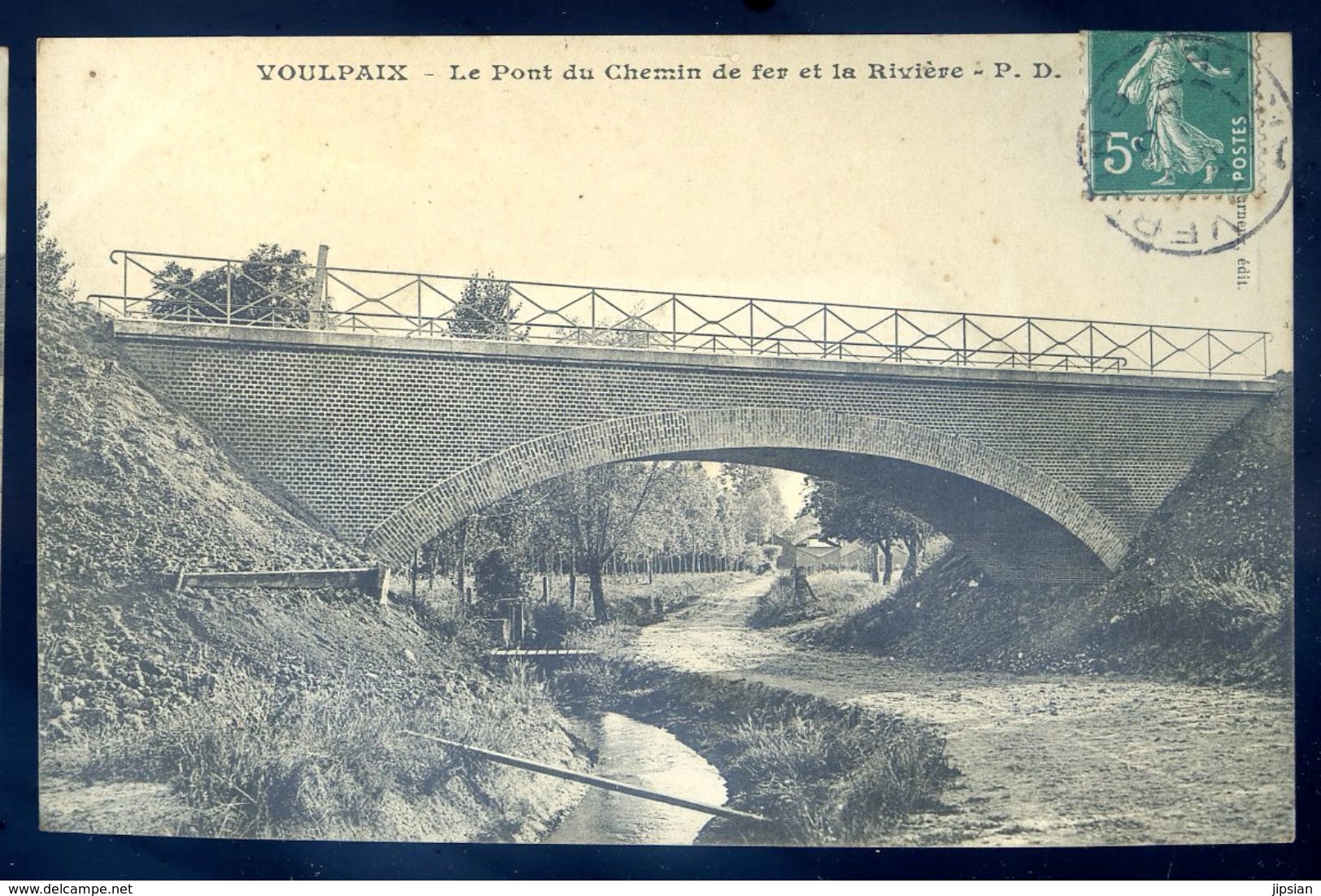 Cpa Du 02  Voulpaix Le Pont De Chemin De Fer Et La Rivière    SEP17-24 - Otros & Sin Clasificación