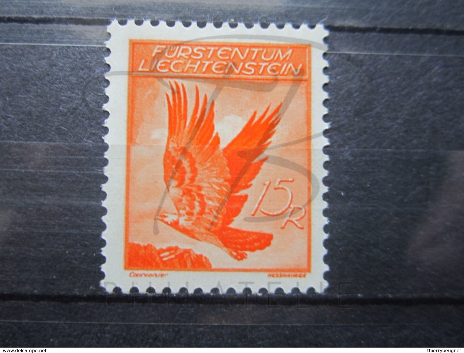 VEND BEAU TIMBRE DE POSTE AERIENNE DU LIECHTENSTEIN N° 10 , X !!! - Poste Aérienne