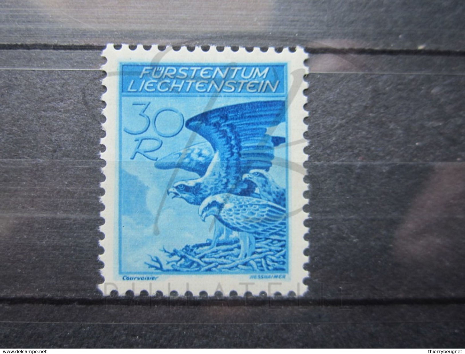 VEND BEAU TIMBRE DE POSTE AERIENNE DU LIECHTENSTEIN N° 12 , X !!! - Poste Aérienne