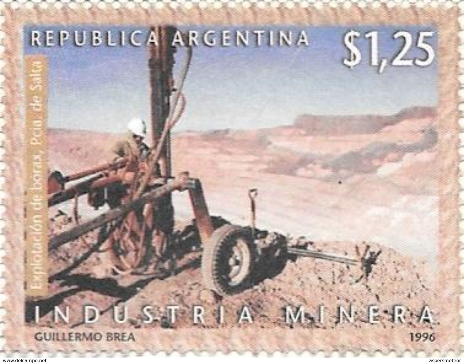 INDUSTRIA MINERA ARGENTINA  FDC ARGENTINA  SOBRE RARA CABECERA TRELEW L'ARGENTINE MINING MINE MINES MINAS - Mineralen