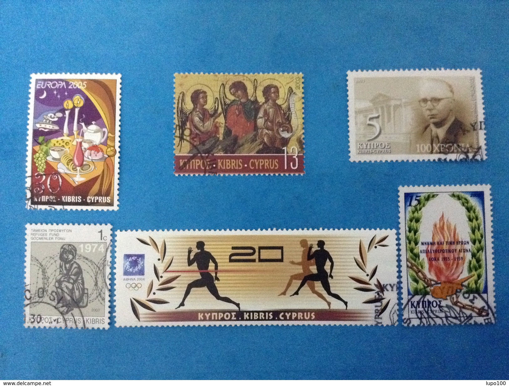 CIPRO CYPRUS KIBRIS LOTTO DA 6 FRANCOBOLLI USATI STAMPS USED (86a) - Used Stamps