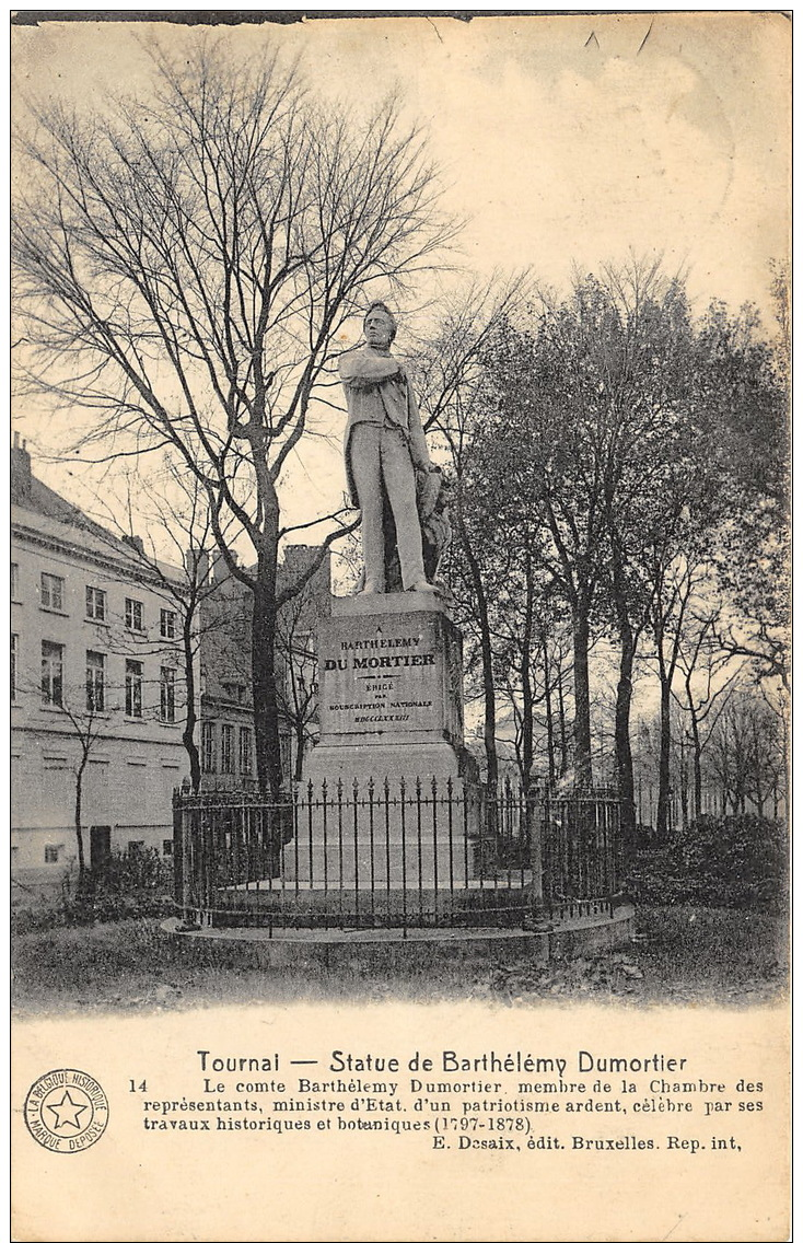 Tournai - Statue De Barthélémy Dumortier - Doornik