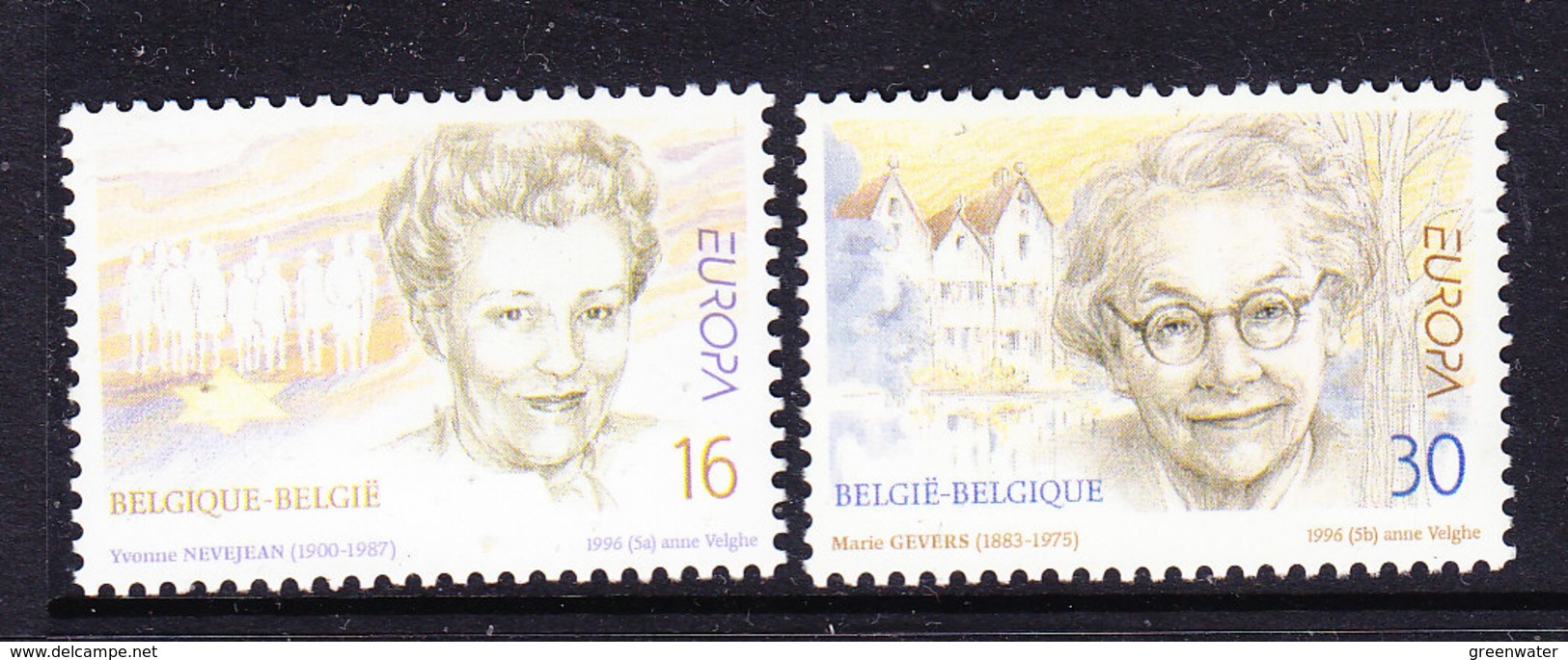 Europa Cept 1996 Belgium 2v ** Mnh (36860A) ROCK BOTTOM PRICE - 1996