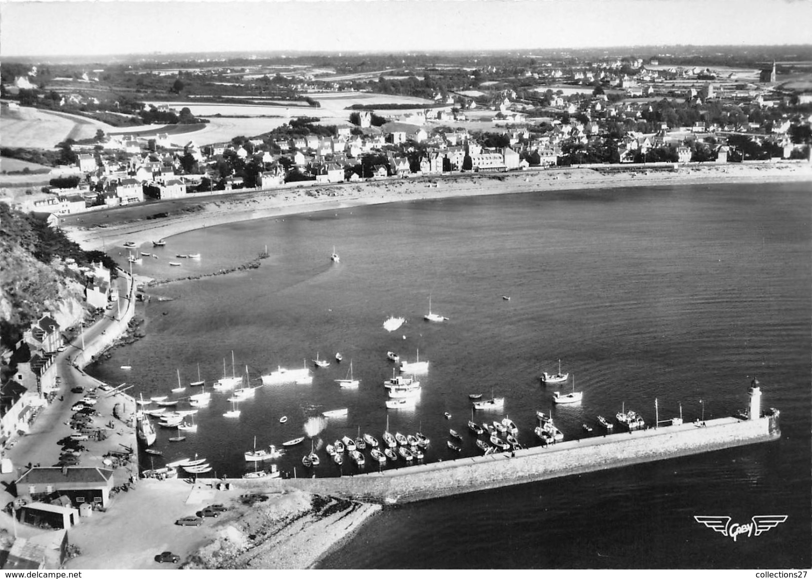 22-ERQUY- LA JETEE VUE DU CIEL - Erquy