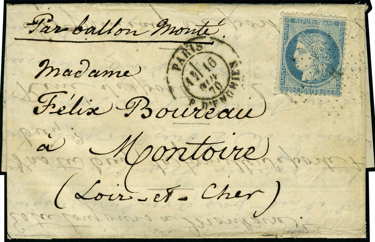 Lettre Le Général Ulrich, Càd Paris R D'Enghien 16 Nov 70, Pour Montoire (L Et Ch) Arrivée Le 25 Nov 70, T.B. - Autres & Non Classés