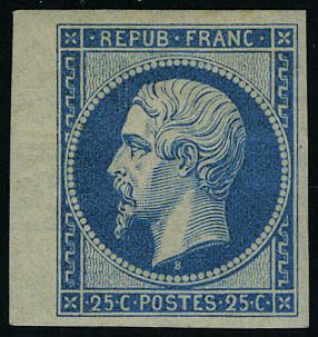 Neuf Avec Charnière N° 10c, 25c Bleu Réimpression, Bdf, T.B. - Andere & Zonder Classificatie