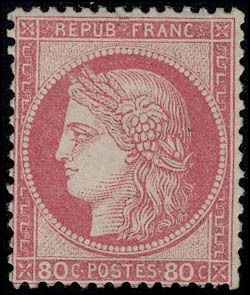 Neuf Avec Charnière N° 57, 80c Rose T.B. Signé Brun - Altri & Non Classificati