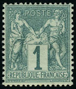 Neuf Sans Charnière N° 61, 1c Vert, Excellent Centrage Superbe Signé Calves - Altri & Non Classificati