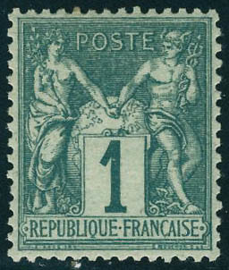 Neuf Avec Charnière N° 61, 1c Vert, Type I, Cl, Bien Centré, T.B. - Altri & Non Classificati