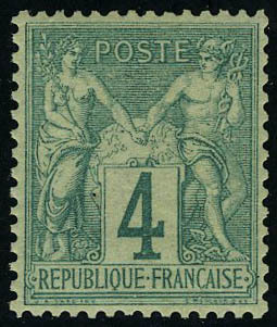 Neuf Sans Charnière N° 63, 4c Vert Excellent Centrage, Superbe, Signé Brun - Sonstige & Ohne Zuordnung