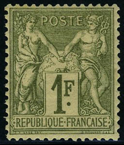 Neuf Sans Charnière N° 72, 1f Bronze Bien Centré T.B. Signé Brun - Altri & Non Classificati