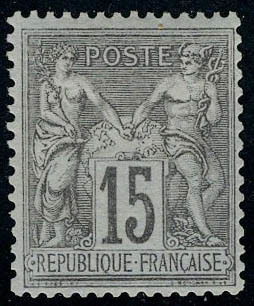 Neuf Avec Charnière N° 77, 15c Gris Bon Centrage, Cl, T.B. - Altri & Non Classificati