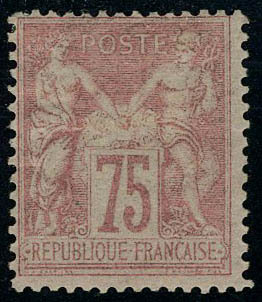 Neuf Avec Charnière N° 81, 75c Rose Type II, T.B. Certificat Cérès - Sonstige & Ohne Zuordnung