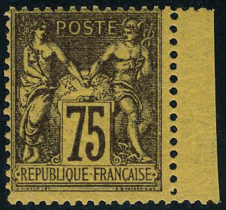 Neuf Sans Charnière N° 99, 75c Violet Sur Orange, Bdf, T.B. Signé Blanc - Altri & Non Classificati