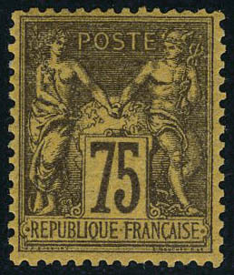 Neuf Avec Charnière N° 99, 75c Violet Sur Orange, Très Bien Centré, T.B. Signé Calves - Altri & Non Classificati