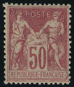 Neuf Sans Charnière N° 104, 50c Rose Type I Bon Centrage T.B. - Other & Unclassified