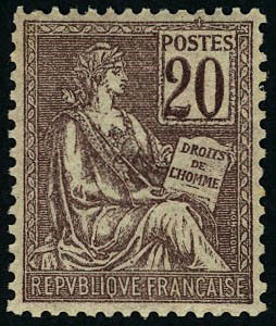 Neuf Sans Charnière N° 113, 20c Brun Excellent Centrage Superbe - Other & Unclassified