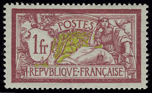 Neuf Avec Charnière N° 121, 1f Merson , Nuance Foncée, Excellent Centrage, T.B. - Sonstige & Ohne Zuordnung