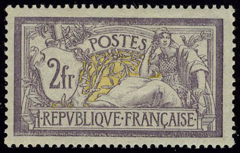 Neuf Avec Charnière N° 122, 2f Merson Violet Et Jaune, Excellent Centrage, T.B. - Altri & Non Classificati