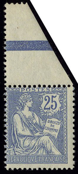 Neuf Sans Charnière N° 127, 25c Bleu Mouchon Retouché, Bdf, T.B. - Altri & Non Classificati