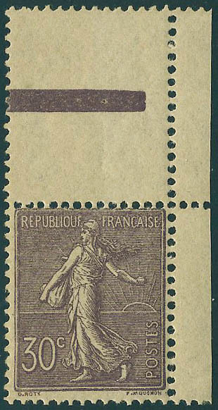 Neuf Sans Charnière N° 133a, 30c Lilas, Cdf, T.B. - Other & Unclassified