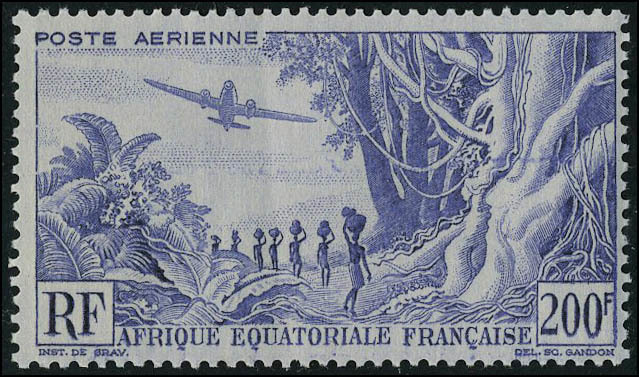 Neuf Sans Charnière N° 52B, 200f Caravane De Porteurs, Violet Au Lieu De Bleu, T.B. Maury - Andere & Zonder Classificatie