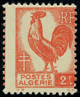 Neuf Sans Charnière N° 220, 2f Rouge Type Coq, 1ex   Impression Au Recto Et Verso + Le Même Dont Impression Au Verso à C - Sonstige & Ohne Zuordnung