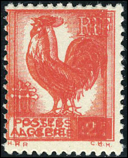 Neuf Sans Charnière N° 220a, 2f Rouge Coq Impression Double T.B. Maury - Sonstige & Ohne Zuordnung