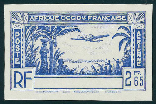 Neuf Sans Gomme Type PA De 1940, 2f65 Bleu, Sans Légende Côte D'Ivoire, ND, Non émis, T.B. - Sonstige & Ohne Zuordnung