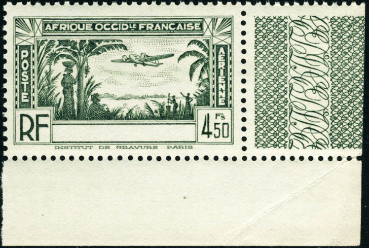 Neuf Sans Charnière N° 3a. 4f50 Olive Sans Légende Côte D'Ivoire, Cdf, T.B. - Other & Unclassified