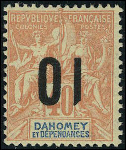 Neuf Avec Charnière N° 39a, 10 Sur 40c Orange Surcharge Renversée, T.B. - Other & Unclassified