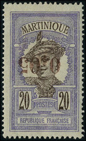 Neuf Avec Charnière N° 106a, 0.05 Sur 20c Violet Surcharge Renversée, T.B. - Other & Unclassified