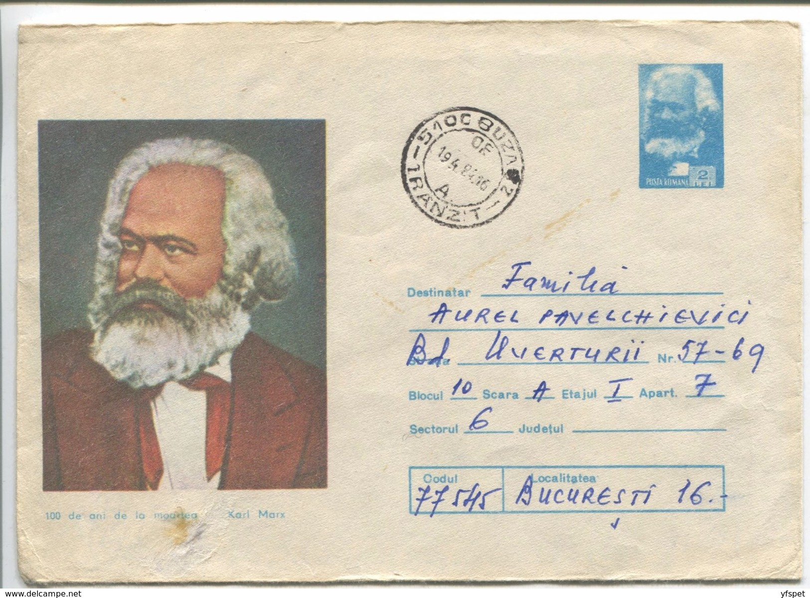 Karl Marx Death Centennial - Stationery (stamp : Original Stamp) - Entiers Postaux