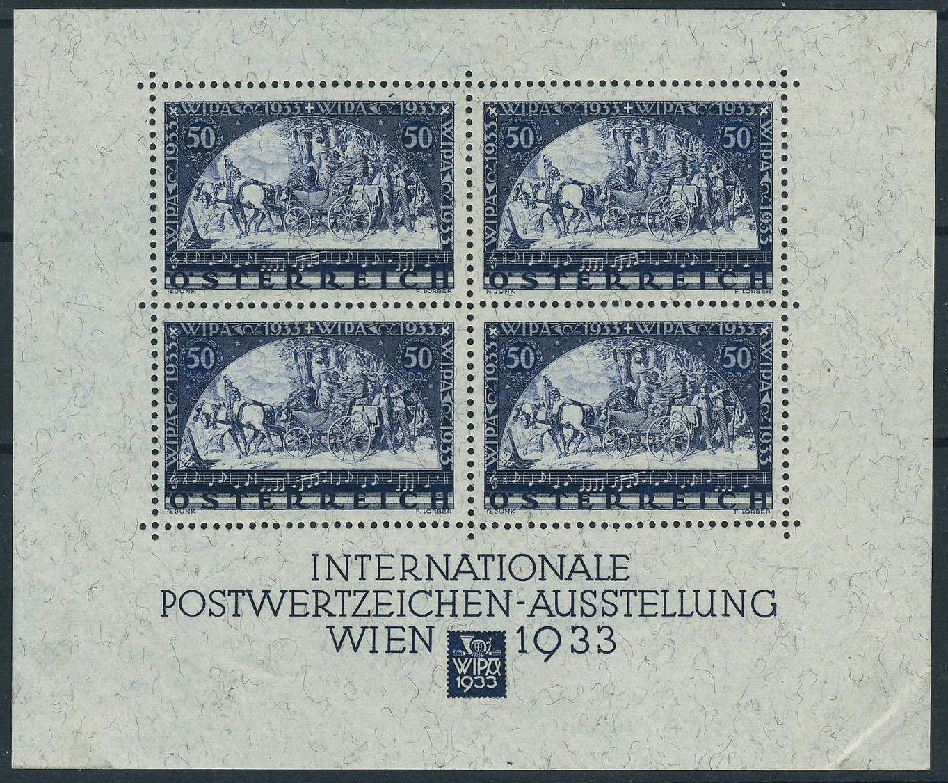 Neuf Avec Charnière N° 1, Le Bloc WIPA 1933, Petite Froissure D'angle Sinon T.B. Timbres ** - Sonstige & Ohne Zuordnung