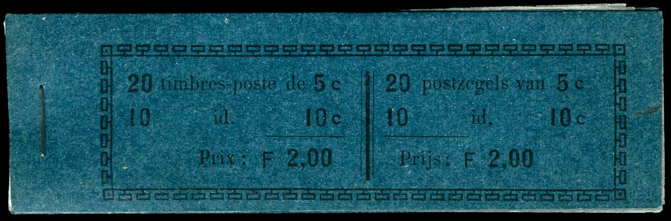 Neuf Sans Charnière N° 74, Carnet à 2f Incomplet (5c X 3 + 2x 10c X 2ex) Couverture Bleue Foncée, T.B. - Other & Unclassified