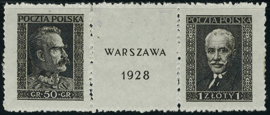Neuf Avec Charnière N° 240/1, La Paire Varsovie 1928 Avec Logo T.B. - Altri & Non Classificati