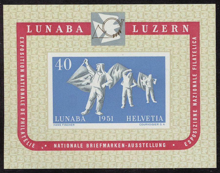 Neuf Sans Charnière N° 14 + 15, Bloc Lucerne + Lausanne 1955, T.B. - Altri & Non Classificati