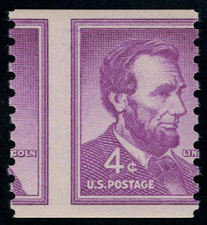 Neuf Sans Charnière N° 589, 4c A Lincoln, Variété De Piquage Spectaculaire 1/3, Dentelé 10 Verticalement Superbe - Sonstige & Ohne Zuordnung