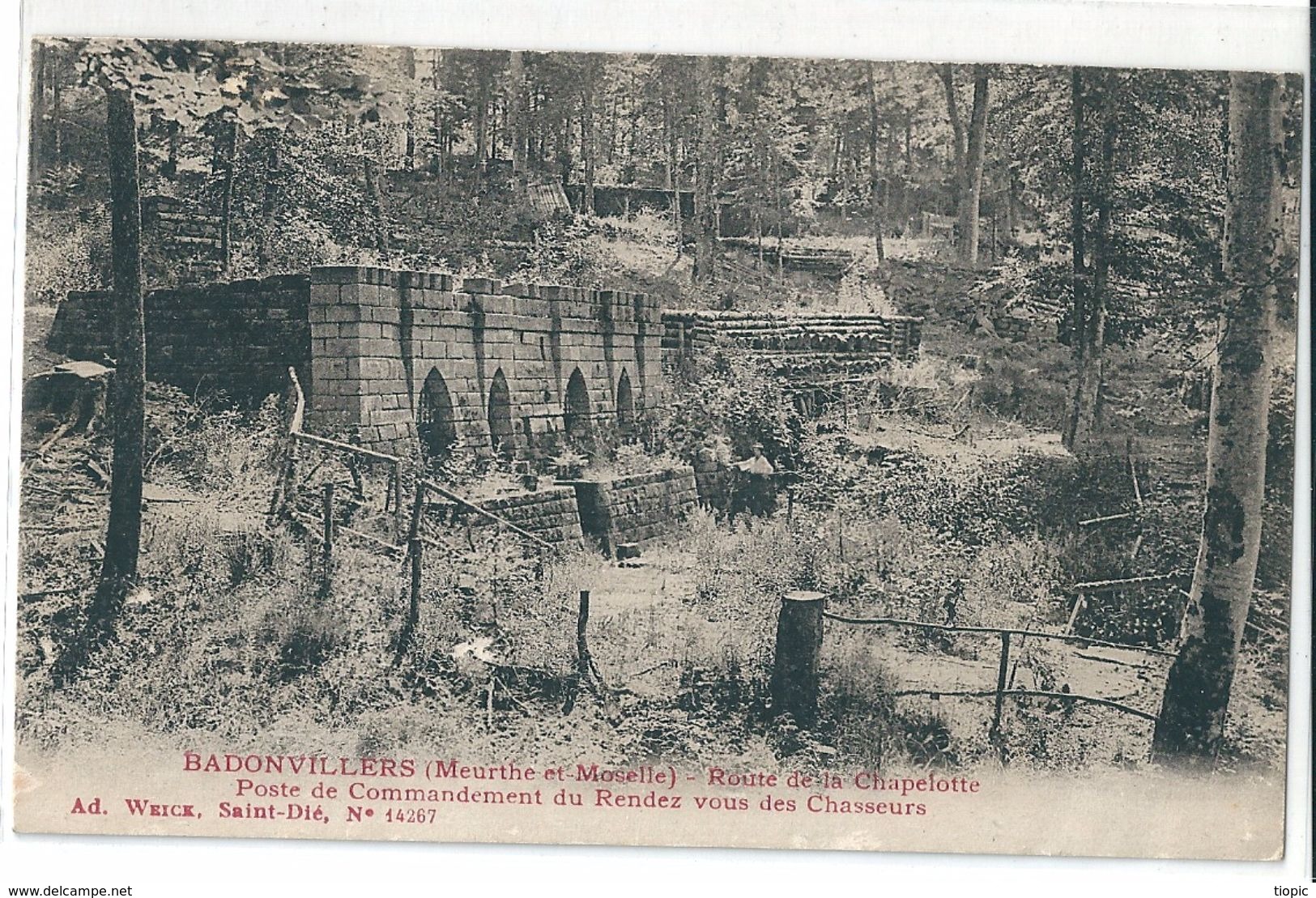 BADONVILLERS  ( 54 )   Route  De  La  Chapelotte .  Poste De Commandement  Du  Rendez  Vous  Des  Chasseurs. - Autres & Non Classés