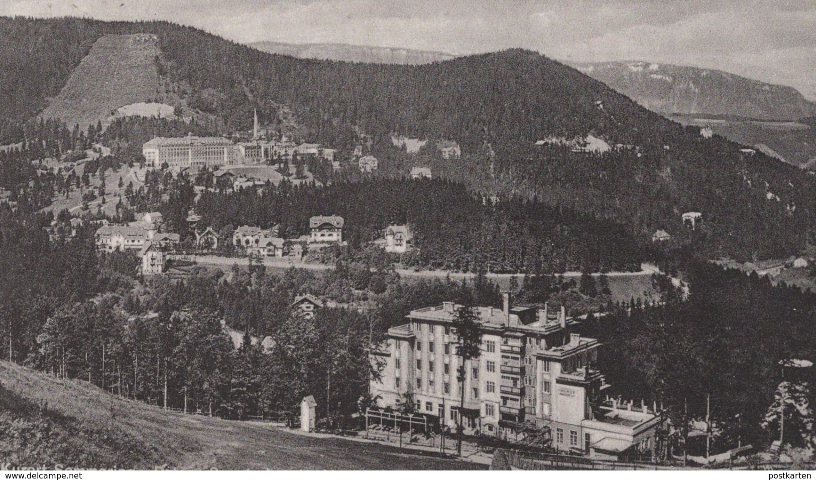 ALTE POSTKARTE KURORT SEMMERING PALACE-SANATORIUM IM VORDERGRUNDE PANORAMA Postcard Ansichtskarte AK Cpa - Semmering