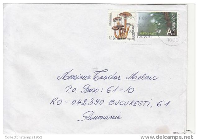 65336- MUSHROOM, DEW, STAMPS ON COVER, 2005, LUXEMBOURG - Cartas & Documentos