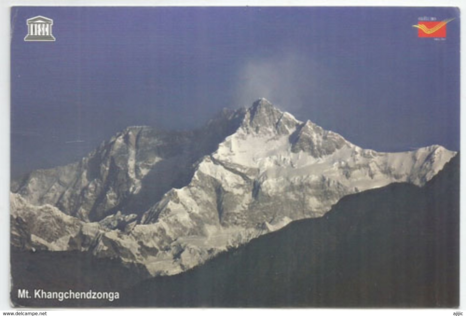 Mt.Kangchenjunga,8586 M, Third Highest Mountain In The World, Postcard Addressed To ANDORRA,with Arrival Postmark - Alpinisme